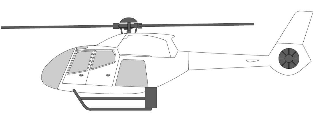 Eurocopter EC120B helikopter sett fra siden — lett turbinhelikopter for persontransport og sightseeing